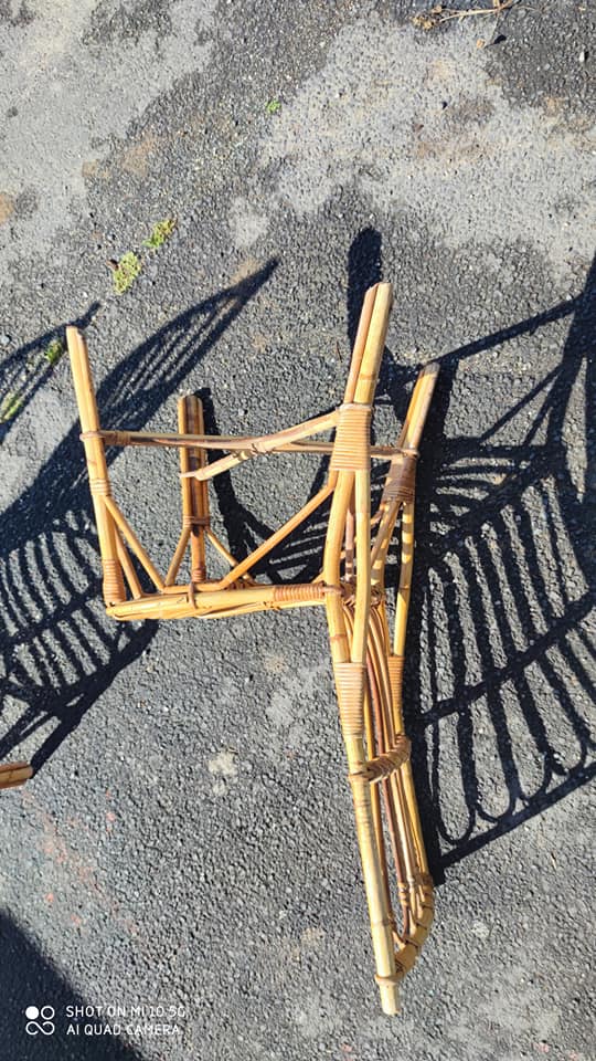4 rattan chairs from the 1960s