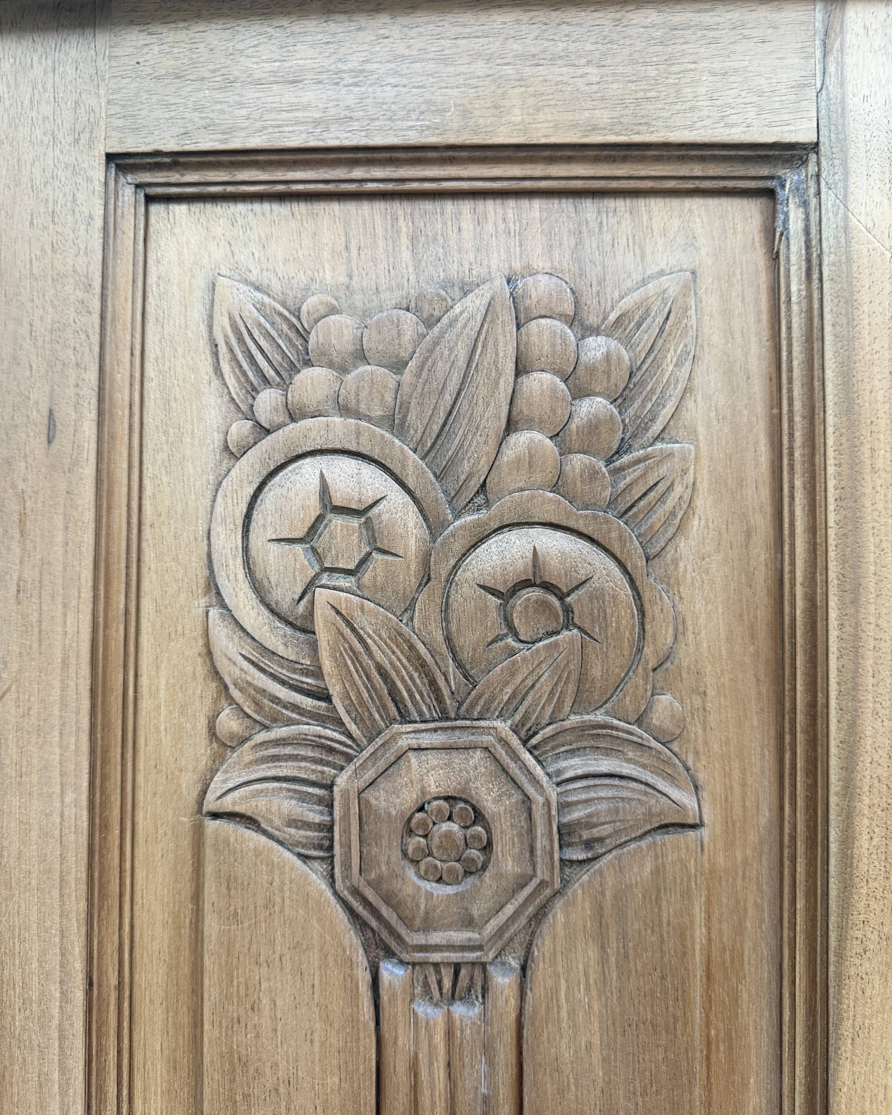 Armoire art déco trois portes (restaurée)