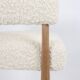 Pair of blond beech bar stools. Contemporary work.