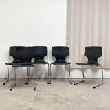 Vintage chair in black thermoformed wood