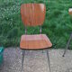 Lot  table et ses 2 chaises en formica marron Supermatic
