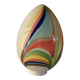 Lampe de table œuf blanc avec décor multicolore par Simoeng
