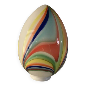 White Egg with Multicolored Reeds Table Lamp by Simoeng