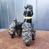 Groomed Poodle in Iridescent Ceramic, 1950