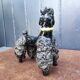 Groomed Poodle in Iridescent Ceramic, 1950