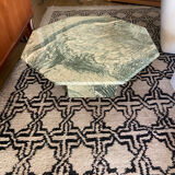 Octagonal marble coffee table