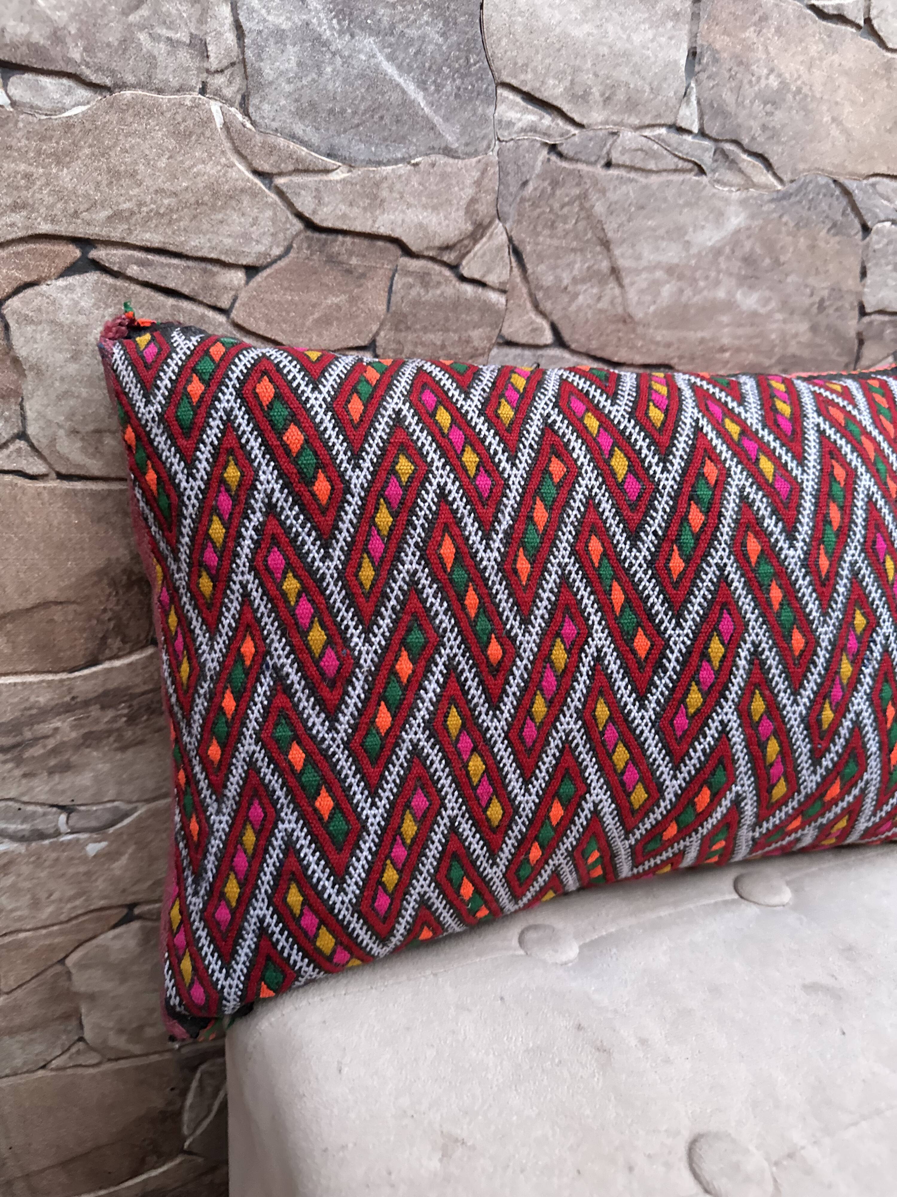 Vintage Moroccan Berber wool cushion cover