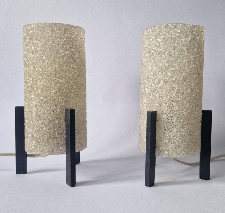 Pair of Midcentury Table Lamps Rockets, Germany, 1970s