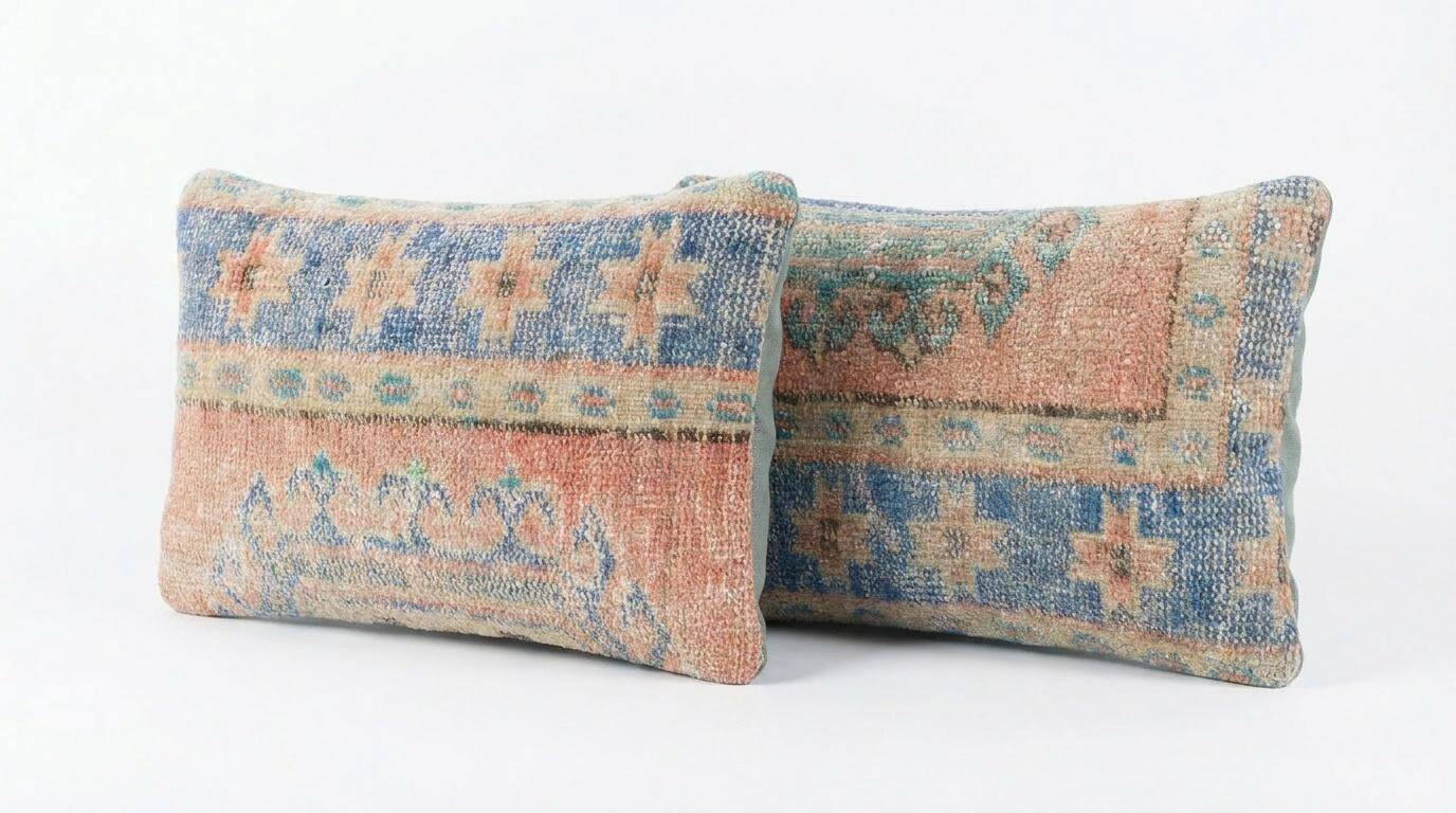 Set of 2 vintage Turkish cushion covers 41x61 cm