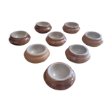 Set of 8 vintage sandstone coquetiers