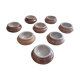 Set of 8 vintage sandstone coquetiers