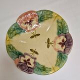 5 plates in hand-painted “faience d’art” slip