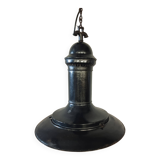 Philips antique black enamel pendant lamp diam 50 cm