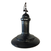 Philips antique black enamel pendant lamp diam 50 cm