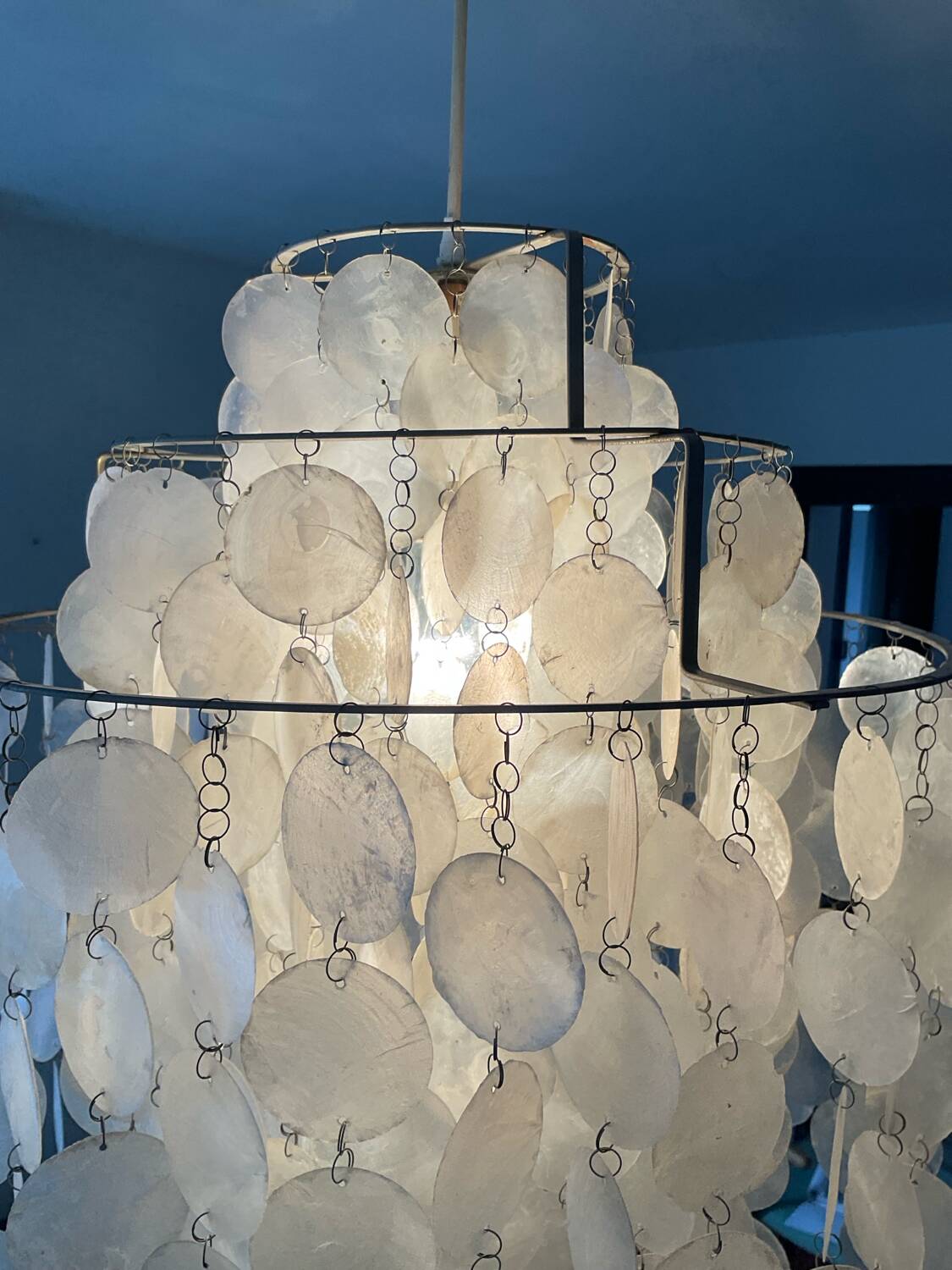 Lustre Verner Panton Fun 1DM suspension en nacre