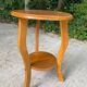 Round art deco side table in solid wood 1950