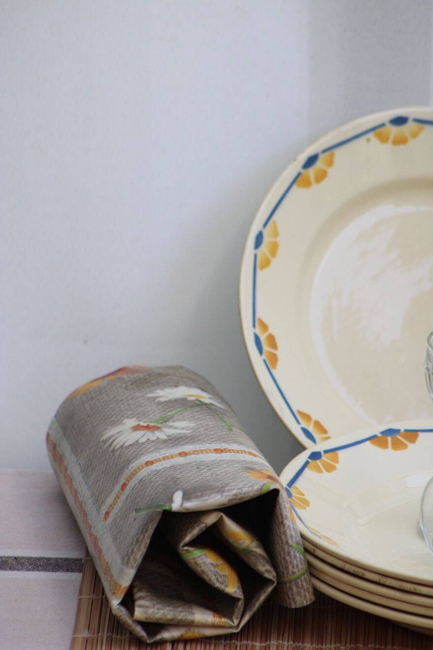 Set of 6 ceramic dinner plates