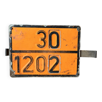 Orange truck plate vintage european industrial metal signs decoration man cave