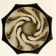 Smoked black spiral vase raise 70s