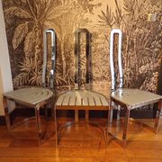 Set 3 chaises repas Allmilmö métal chromé