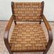Paire de fauteuils bridge bois et corde