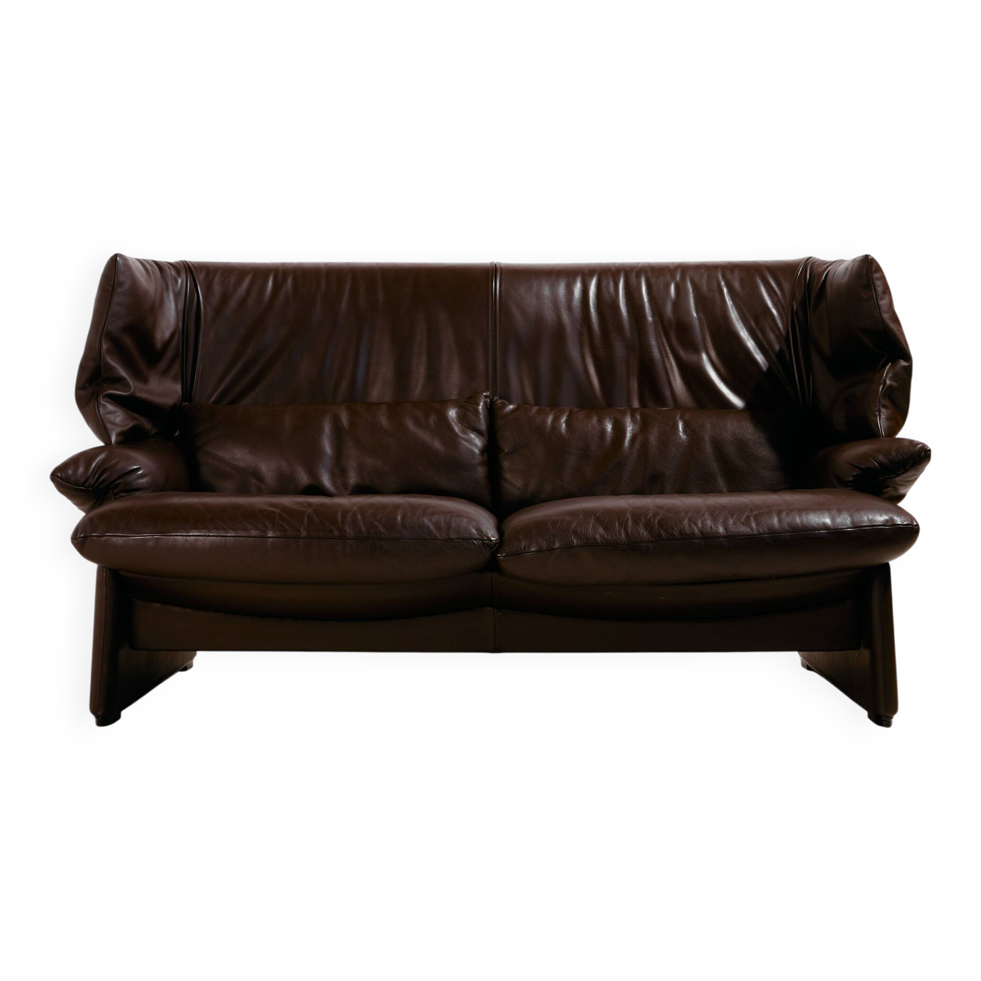 MK11470 Portovenere two-seater leather sofa by Vico Magistretti for Cassina
