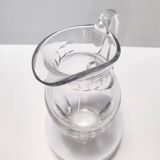 Vintage Transparent Crystal Pitcher Attr. to Baccarat
