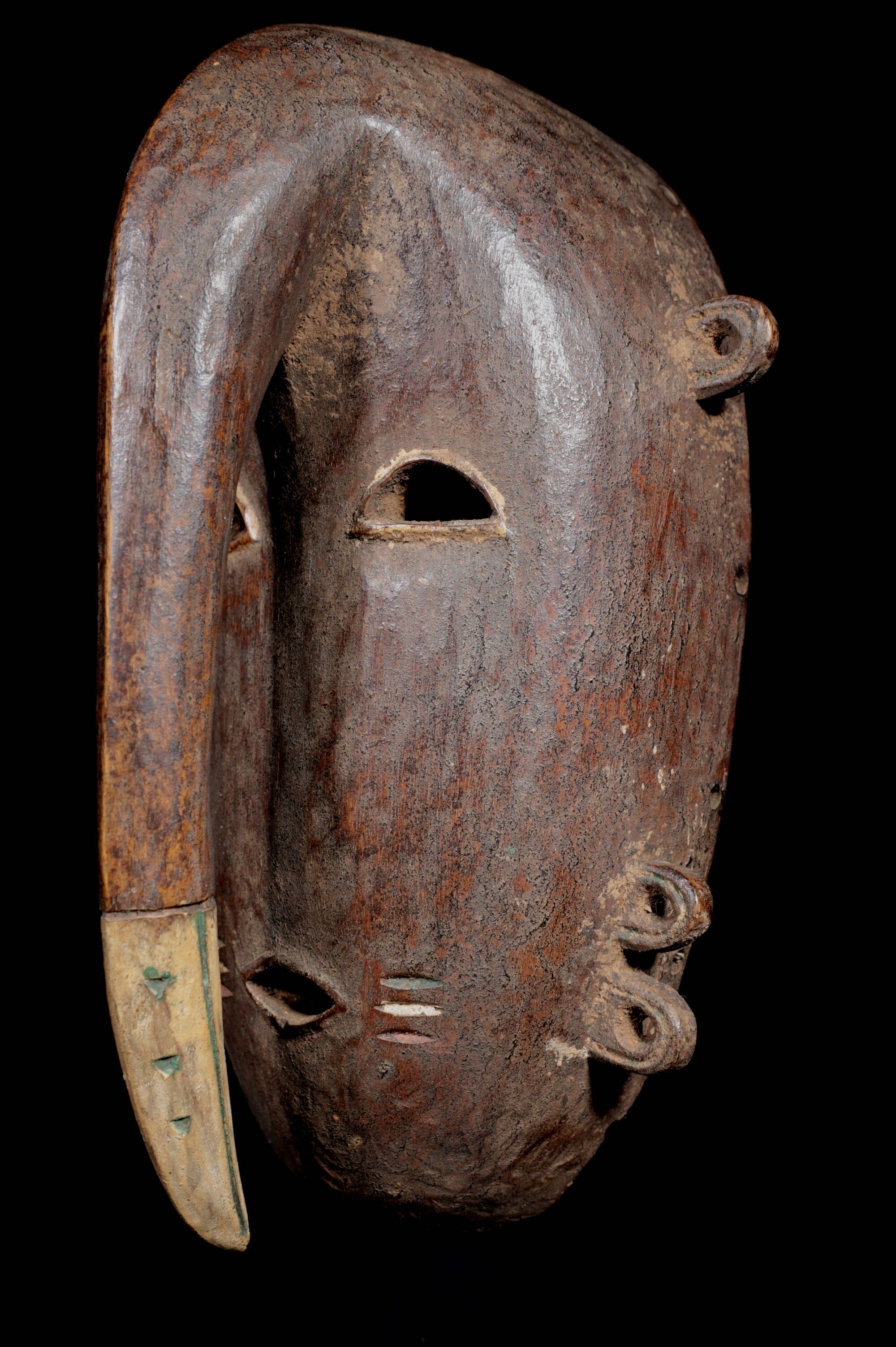 African Art Africa Tribal - Djimini Ligbi Kulango Mask - 31 Cms
