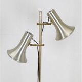 Lyskær Belysning double spot floor lamp / reading lamp / brass / 1970s / Danish modern design