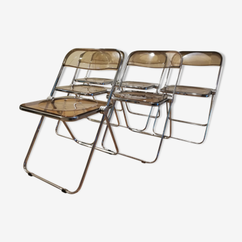 Set of 6 chairs Plia by Giancarlo Piretti