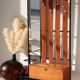 Vintage entryway coat rack – Cabinet with hooks, mirror and storage