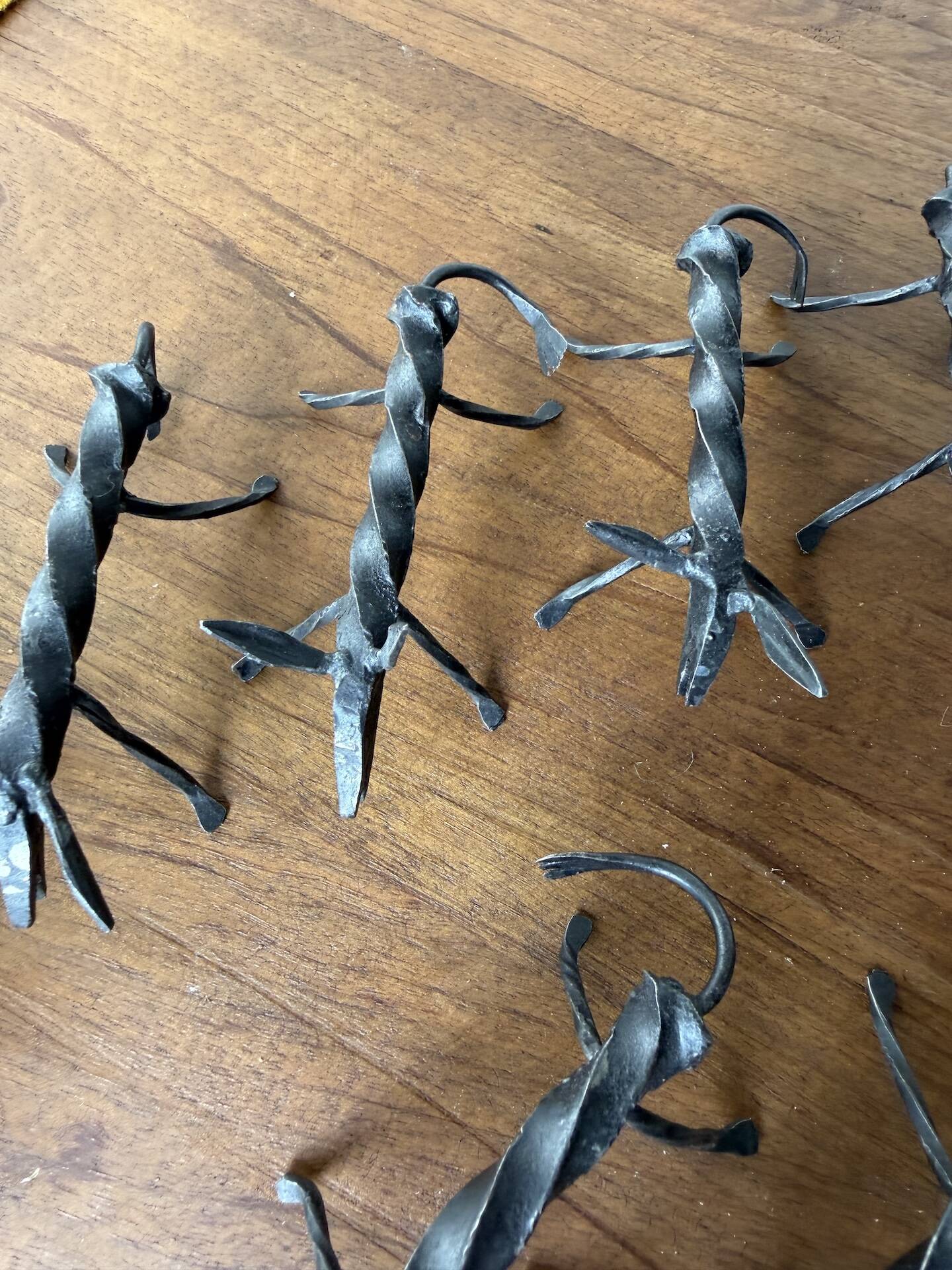 Brutalist zoomorphic knife rests