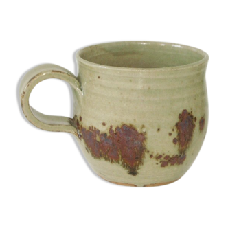 Tasse grès vernissé poterie Baumlin vintage année 70