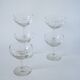 Set of 5 molded glass champagne glasses 1950