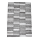 White & Black Striped Oversize Kilim Rug, 206x304Cm
