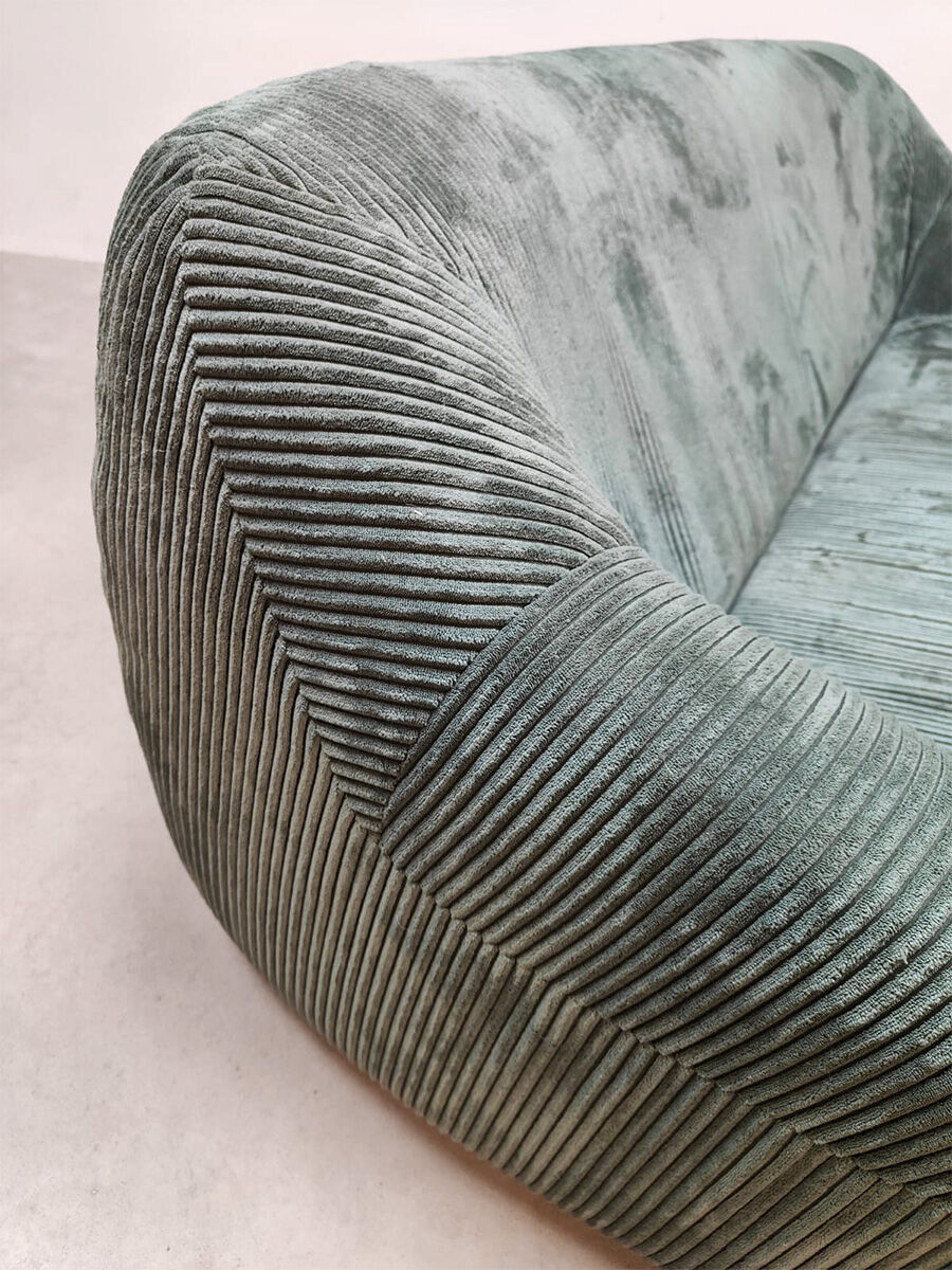 Vintage design corduroy lounge sofa 1970