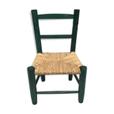 Children's chair in wood and straw