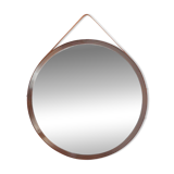 Round mirror with teak frame, 1960s