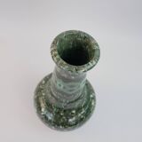 Grand vase en céramique terre-mêlée verte de Jean Gerbino Vallauris