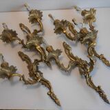 4 bronze wall lamps