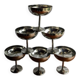 6 stainless steel ice cream cups