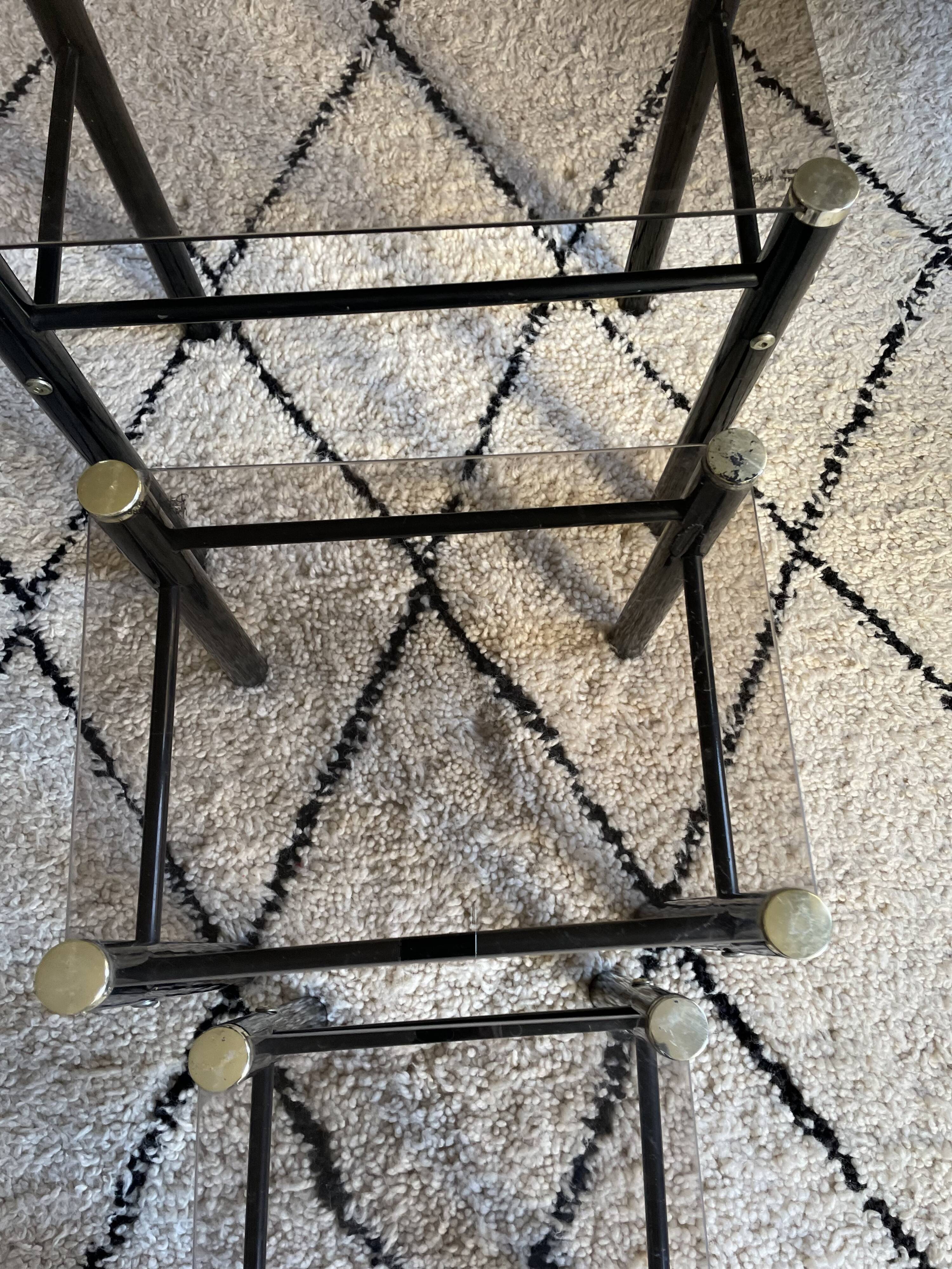 Nesting tables by Yves Boutboul, designer from the 70s
