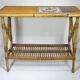 Rattan and ceramic console table - AUDOUX - MINNET and Roger CAPRON