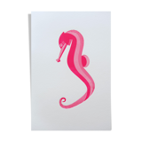 Print in press hippocampus fuchsia
