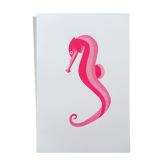 Gravure sous presse hippocampe fuchsia