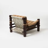 Set of 2 lounge chairs and coffe table model 'Bjorn' by Aleksander Kuczma, Poland, 1970s