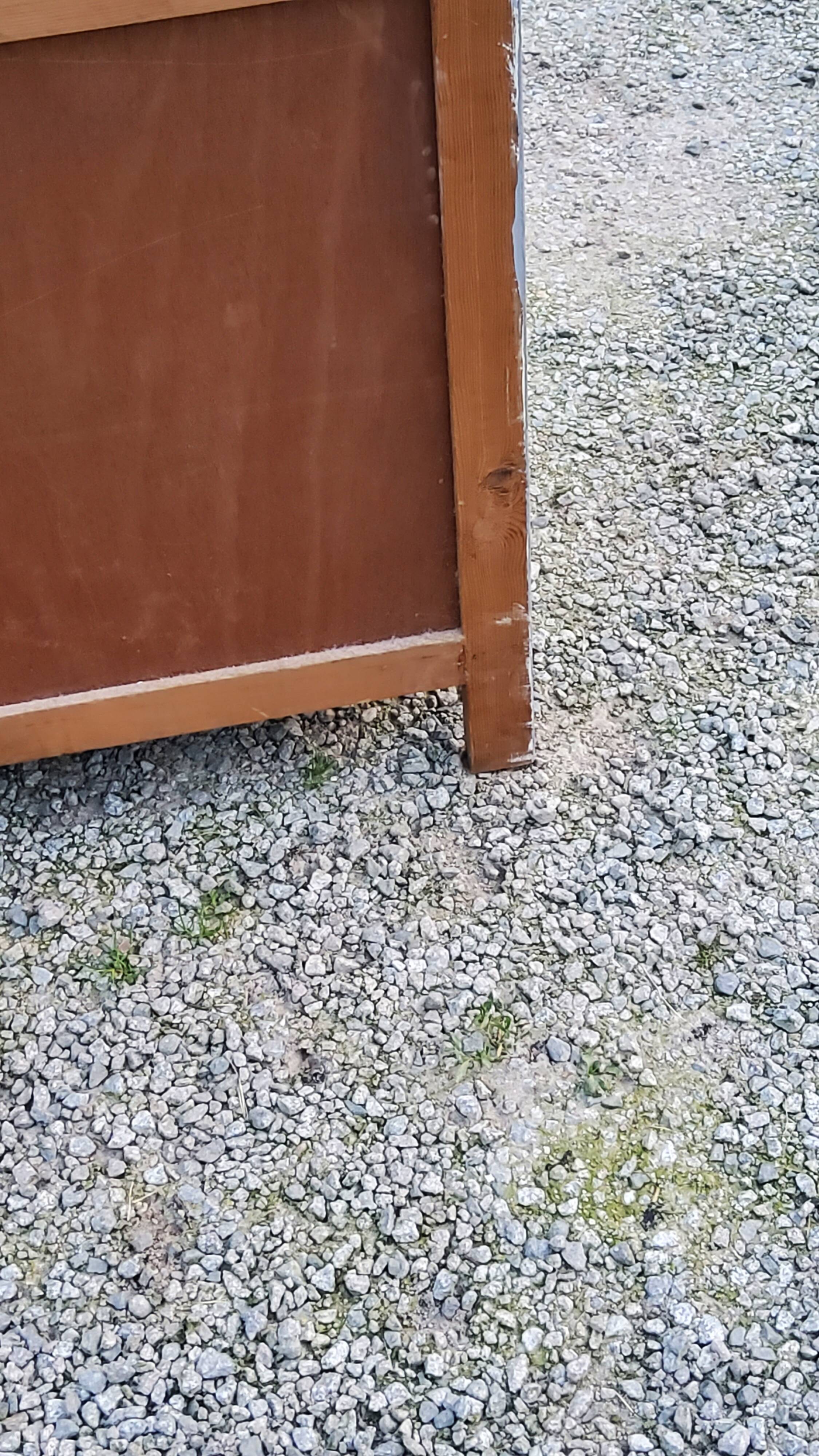 Parisian sideboard at support height from the 30s-50s with gray patina