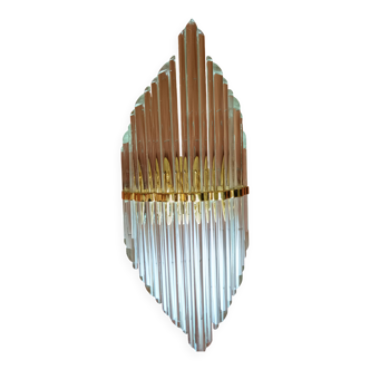 Venini style crystal glass wall light