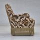 1960s, Danish armchair, furniture velour fabric, ash wood.