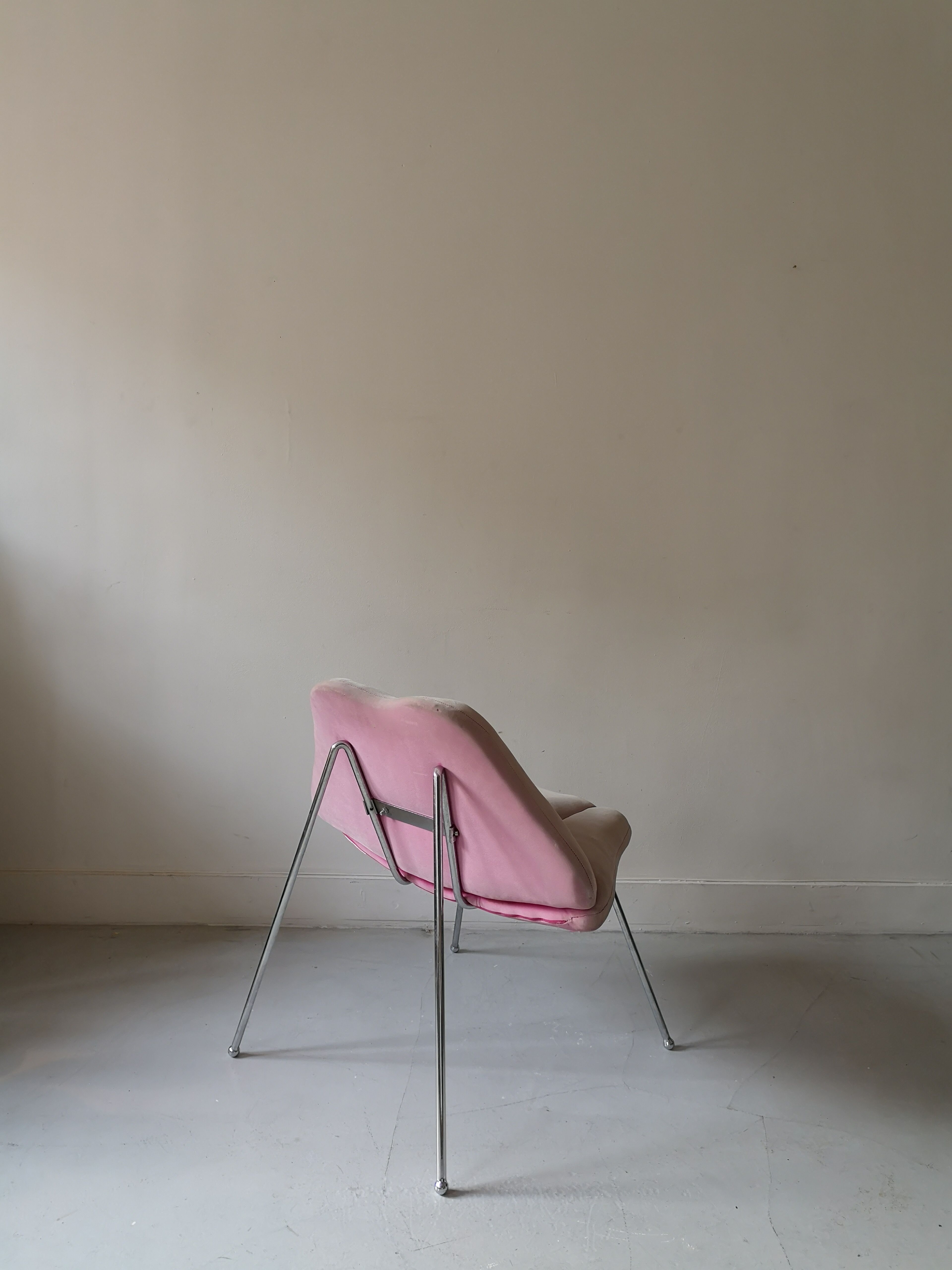 Vintage velvet armchair pop art lips marilyn monroe, 1970